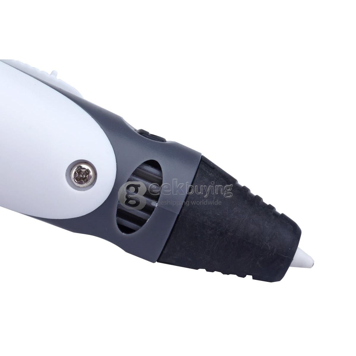 3D Stereoscopic Printing Pen Gen 1st 0.4mm Nozzle for 3D Drawing Doodling with ABS Filament Material - Grey