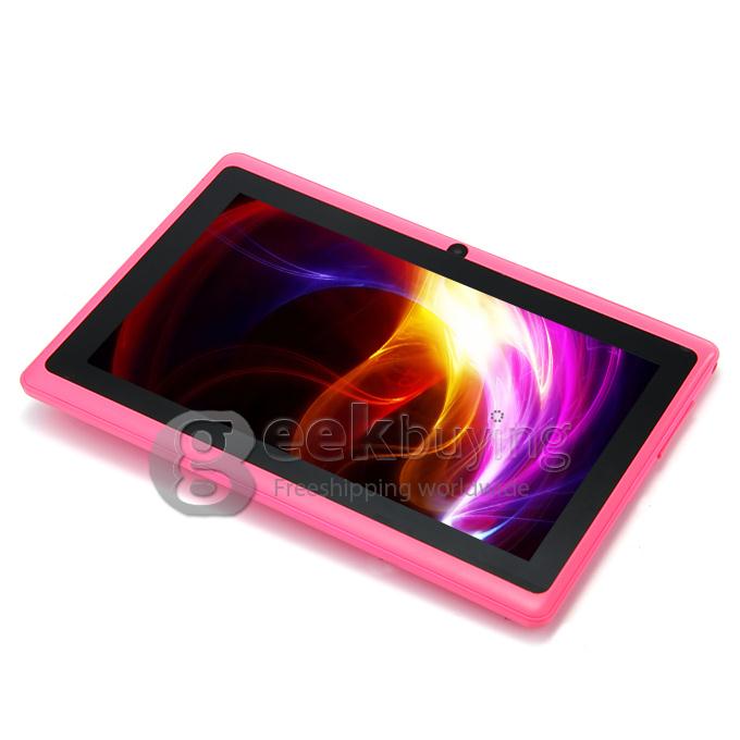 Q88 Plus 7 inch ALLWINNER A33 Quad Core 1.5GHZ 512MB/4G Dual Cameras WIFI BT Tablet PC - Pink