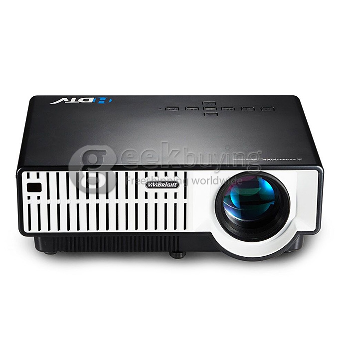 Vivibright PRW310 210W 1080P HD LED Projector 2800 Lumen HDMI USB VGA for Smartphone Game Home Theater - Black