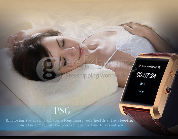 DM08 BT4.0 Smart Watch 0.3MP Camera 240*240 MTK2502A 128+32M Dial Bracelet Anti Lost Waterproof for Android IOS - Gun metal