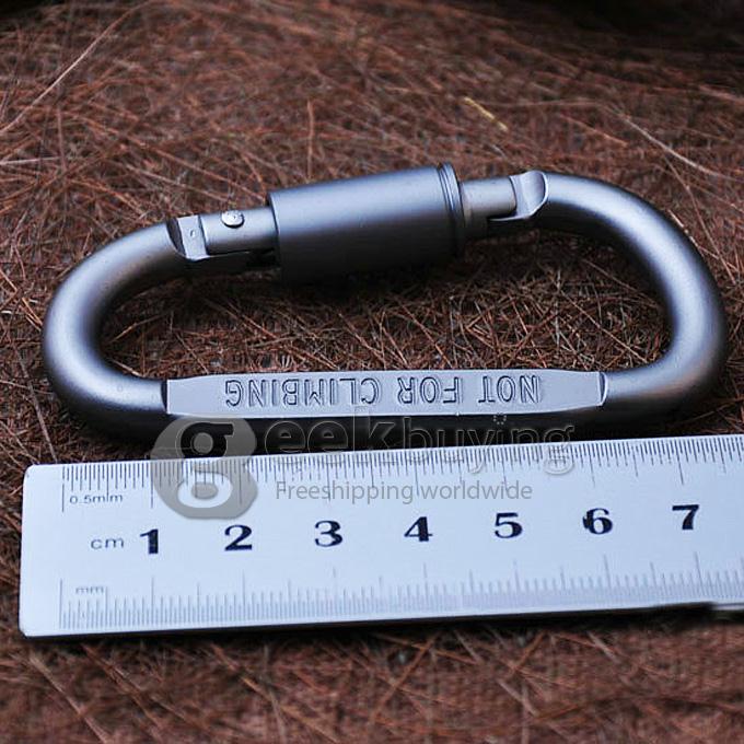 D-shaped Fast Hanging Aluminum Carabiner Clasp with Lock Carabiners