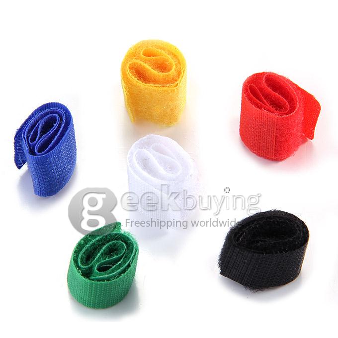 6 Colors Hook & Loop Cable Tie line with Cable Tie Seals Tie Belt