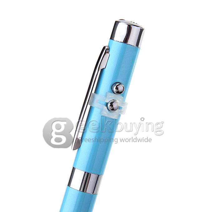 32GB USB 2.0 6 in 1 Multifunctional Capacitive Pen with Floodlight And Laser Light - Blue