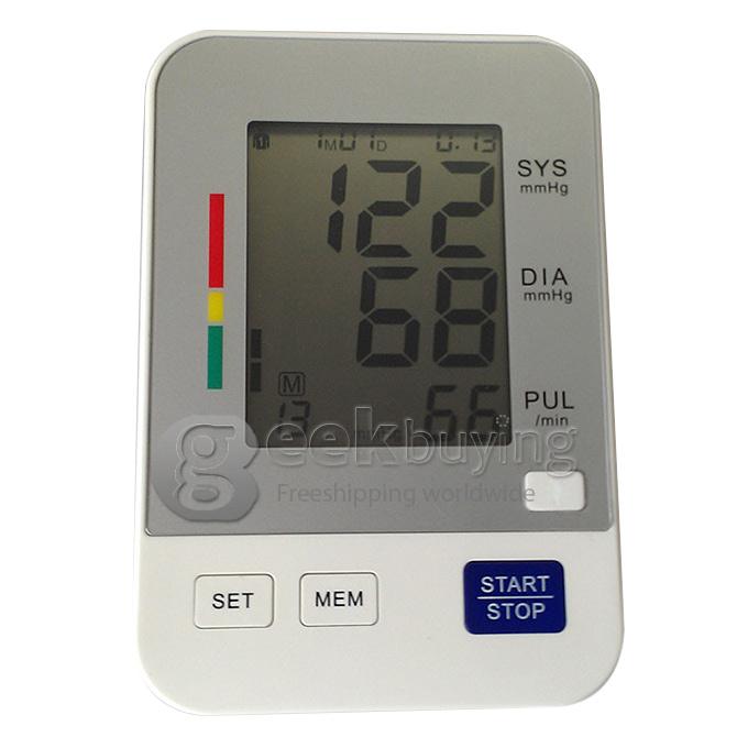 Arm Type Oscillometric Blood Pressure Monitor Bluetooth 2*90 Group Memory LCD Hematomanometer For IOS Android