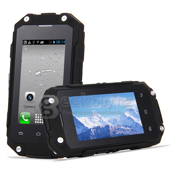 J5 IP54 waterproof Smartphone MTK6572W Dual Core 1.2Ghz 2.4 Inch Android4.2.2 OS 2.0MP 3G/WIFI - Black