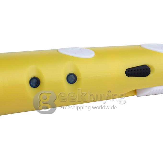 3D Stereoscopic Printing Pen Gen 1st 0.4mm Nozzle for 3D Drawing Doodling with ABS Filament Material - Yellow