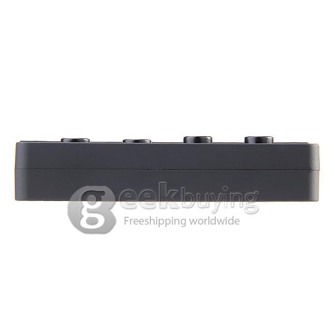 4 Ports USB 3.0 HUB with Switch Button - Black