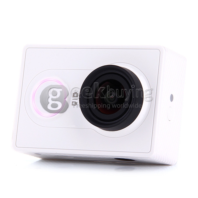 Xiaomi Yi Xiaoyi Z23L Version Action Camera Bundle Deal with Spare Battery + Hold Charger + Lens Cap + Tripod Adapter - White (Basic)