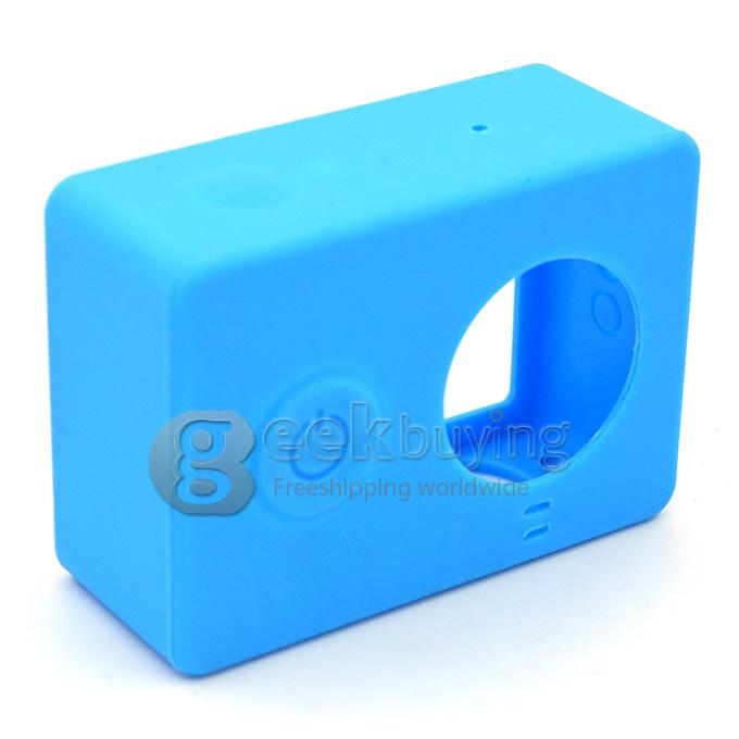 Silicone Protective Dirt-proof Soft Rubber Case Cover Skin for Xiaomi Yi Xiaoyi Action Sport Camera - Blue
