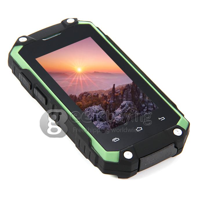 J5 IP54 waterproof Smartphone MTK6572W Dual Core 1.2Ghz 2.4 Inch Android4.2.2 OS 2.0MP 3G/WIFI - Green