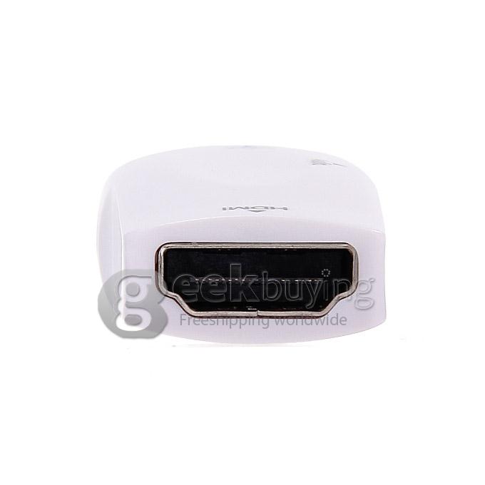 HDMI Male to VGA Female Adapter HDMI to VGA Portable HD Adapter with Audio Output for PS3 Tablet PC/DVD/Camera - White