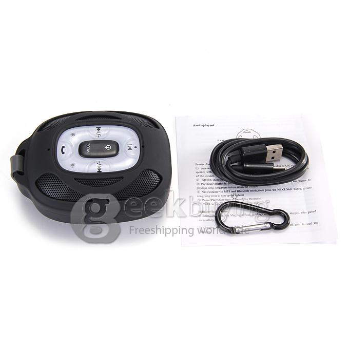 New 2693 Wireless Microphone Portable Phone Solar Bluetooth 2.1+EDR 2.4GHZ Speaker Support TF Card Handsfree - Black
