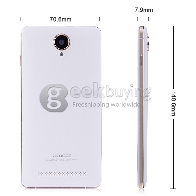 DOOGEE F2 IBIZA 5.0 Inch Android 4.4 Smartphone 4G FDD-LTE 64-Bits MTK6732 Quad Core 1.5GHz 13.0MP 1GB/8GB - White