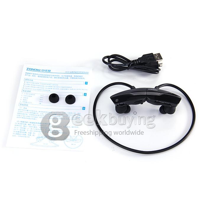 ZONOKI B97 Outdoor Neckband BT2.1+EDR 1Mbps Wireless Headphone Stereo Audio Headset With Magnetic - Black