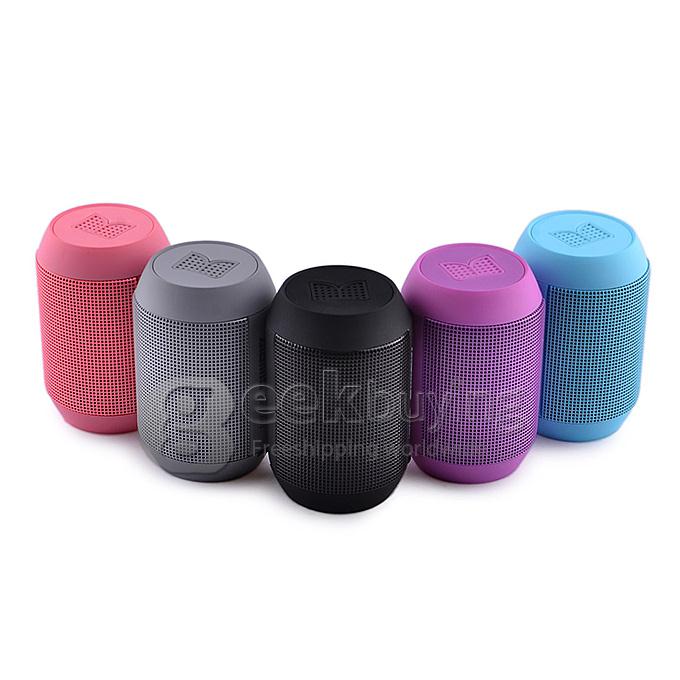 MY-500BT Mini Portable Bluetooth Wireless Speaker Colorful LED Light Subwoofer HIFI Speaker Support USB TF Card - Pink