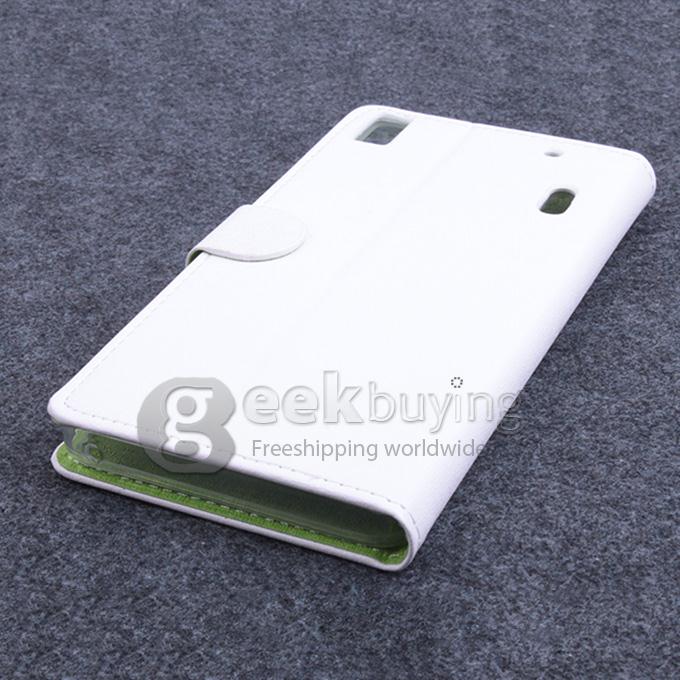 Protective PU Leather Case Hard Case Cover with for Lenovo Lemo K3 Note - White