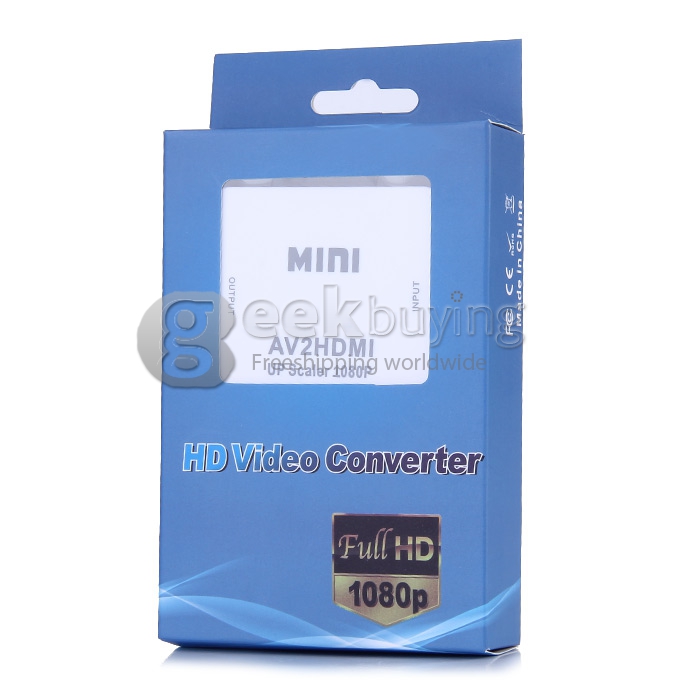 New Mini Composite AV CVBS to HDMI 720P 1080P(60Hz) HD Digital Video AV2HDMI Converter Adapter HDV-M615