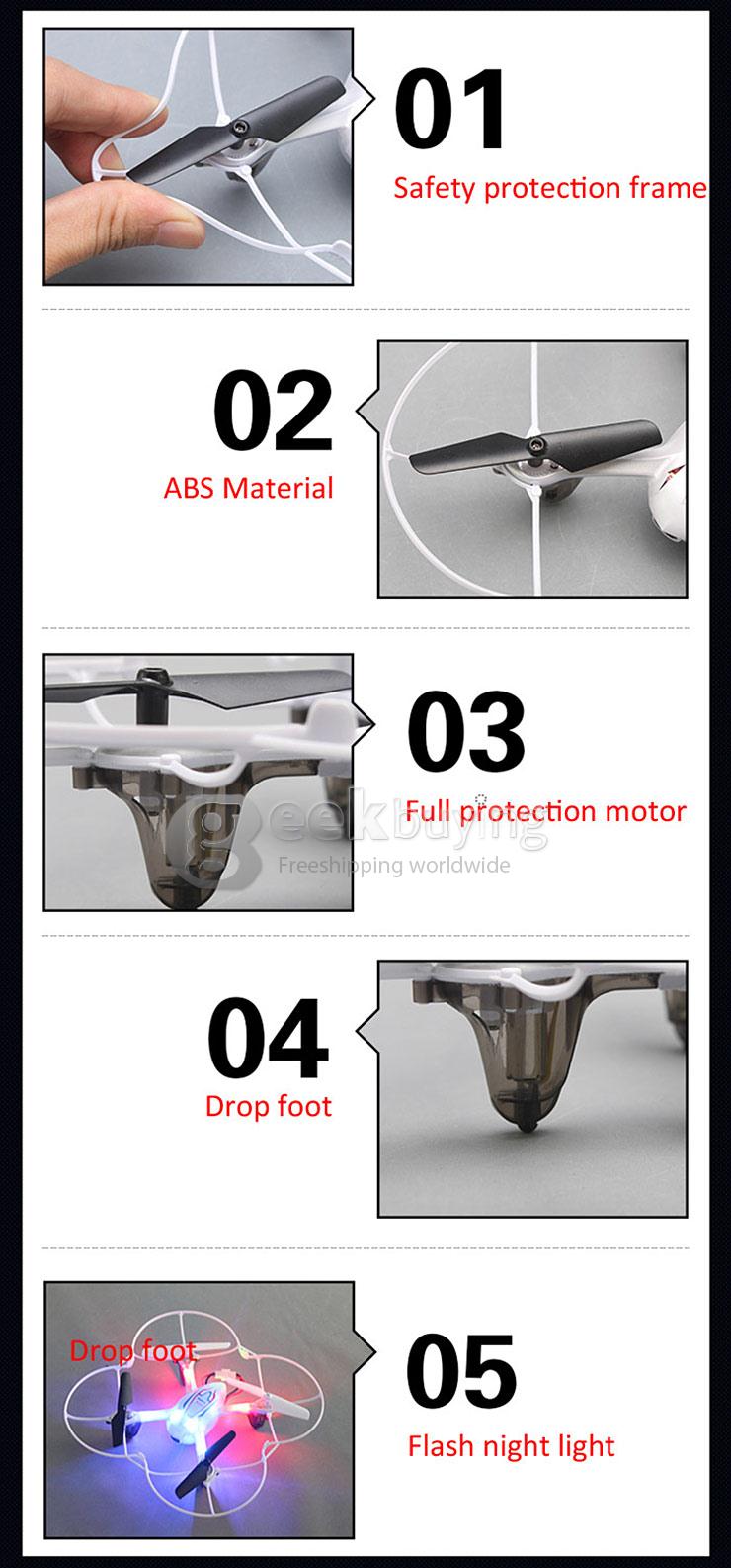 Syma X11C 2.4G 4CH 6 Axis RC Quadcopter with 2.0MP Camera 360 Degree Stunt Function - White