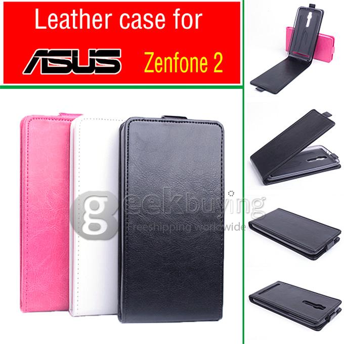 Protective Hard Cover Flip Stand Leather Case for ASUS Zenfone 2 5.5inch - Rose