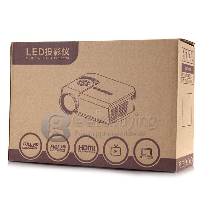 LED-M1 LCD TFT Multilanguage Projector 150Lm 480*320 16.7M With HDMI SD CARD USB VGA - White