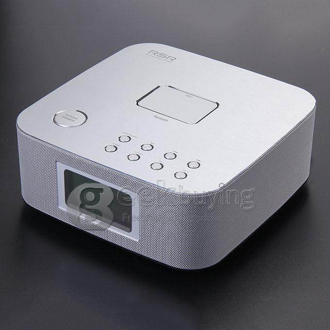RSR DS406 Ultra-Portable Wireless Bluetooth Speaker FM Radio Alarm Clock Docking iPhone/iPad Alarm Clock Speaker