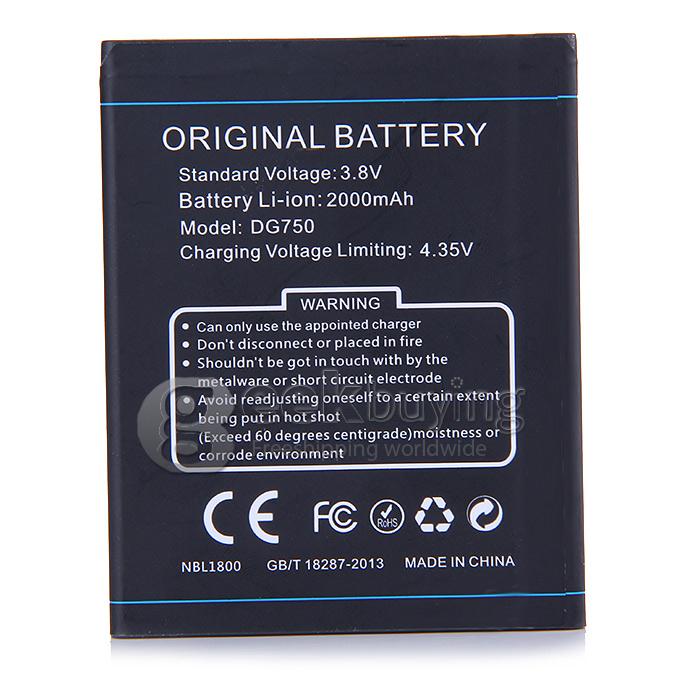 2000mAh Polymer Lithium Battery for DOOGEE DG750 Smartphone