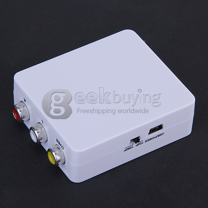 New Mini Composite AV CVBS to HDMI 720P 1080P(60Hz) HD Digital Video AV2HDMI Converter Adapter HDV-M615