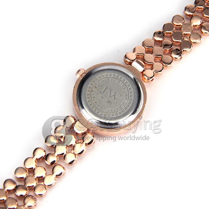 JW 3027 Fashion Flash Brick Diamond Style Bracelet Watches - Golden