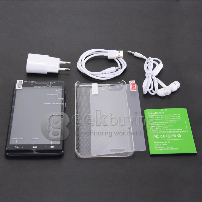 Mpie Z6 5.5inch MTK6572 Dual Core 1.3GHz Smartphone Android 4.4 512MB 4GB 5.0MP Gesture Sensing Smart Wake - Blue