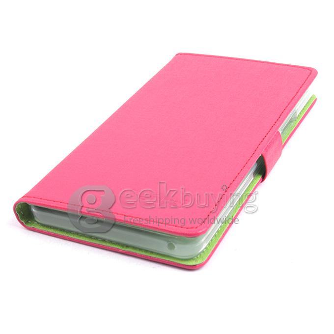 Protective PU Leather Case Hard Case Cover with for Lenovo Lemo K3 Note - Rose
