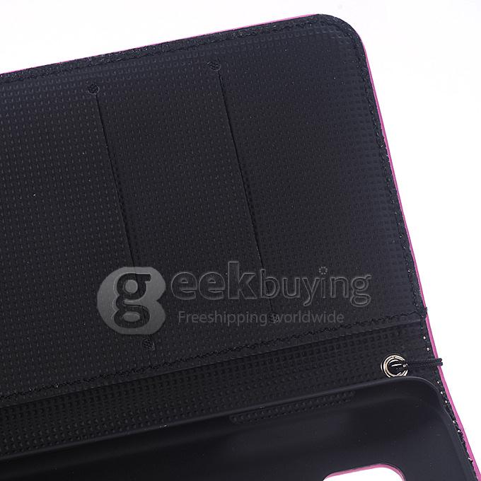 Protective Hard Cover Flip Stand Leather Case for SAMSUNG S6 -Pink