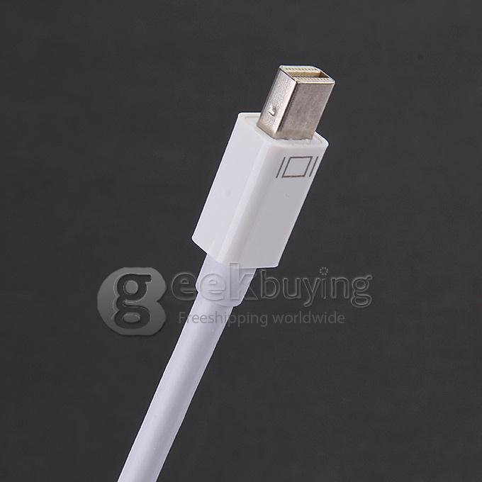 3-In-1 DisplayPort to Digi-port Adapter Mini DP Male to HDMI / VGA / DVI Female Converter Adapter - White