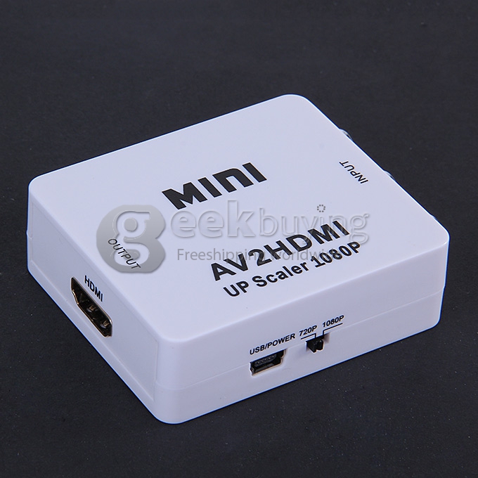 New Mini Composite AV CVBS to HDMI 720P 1080P(60Hz) HD Digital Video AV2HDMI Converter Adapter HDV-M615