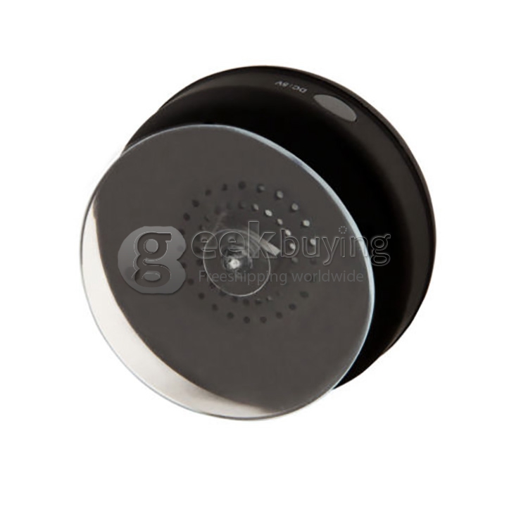 AEN IPX4 Wireless Bluetooth Shower Speaker BT3.0+EDR 2.4GHZ With Built-in Microphone & Suction Cup - Black