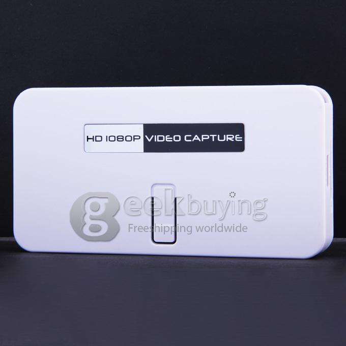 282 1080P HD Video Adopter, HD Game Adopter, HDMI/YPbPr Recorder into USB Disk - White