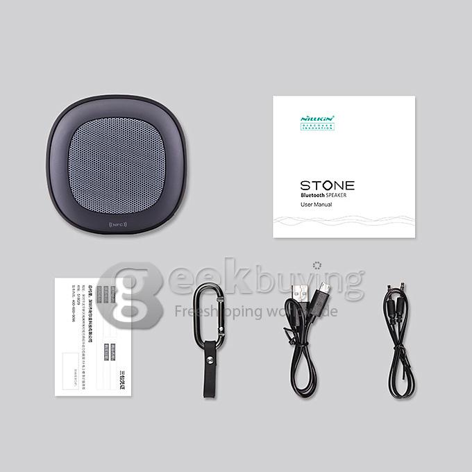Nillkin Stone Outdoor Portable Mini Wireless BT4.1 Speaker Built-in Mic Support NFC Handfree - Black