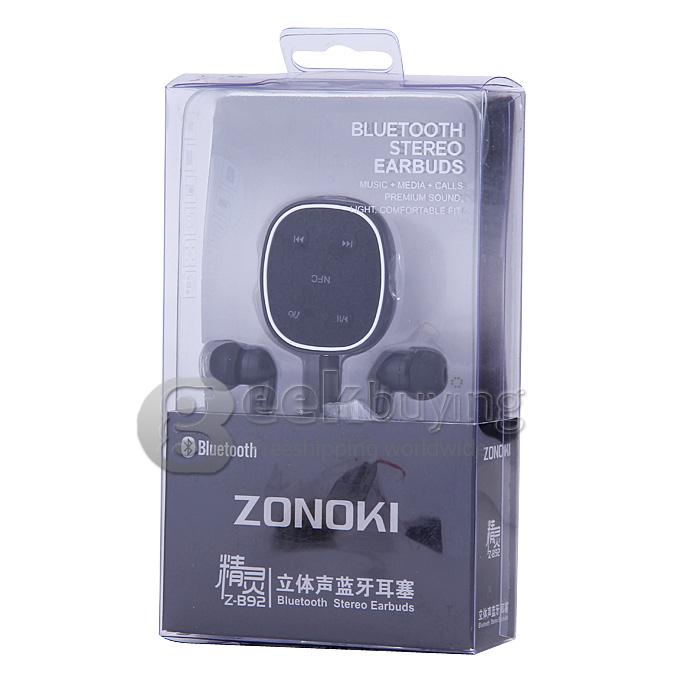 ZONOKI B92 Sports Stereo Wireless NFC BT4.0 Headset Sweat Proof Earphone Headphone For iPhone6/5/4 GalaxyS4/S3 - Black