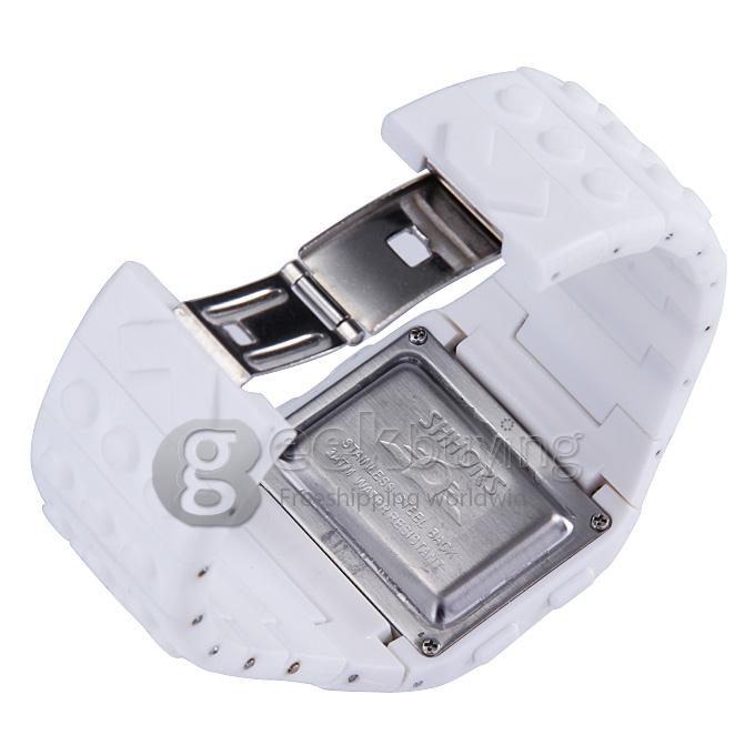 Rainbow Children Wrist Watch with Digital LED Display - White
