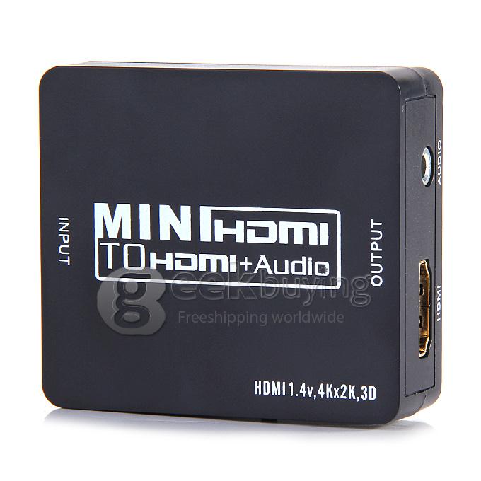 HDMI 1.4 to HDMI + Audio Repeater W/ 4k, DTS / AC3 DTS-HD - Black