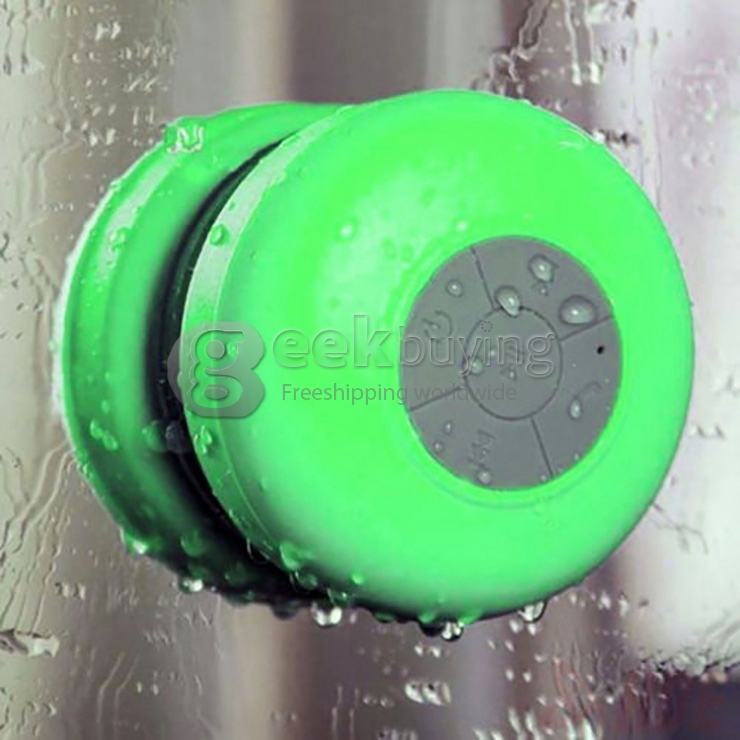 AEN IPX4 Wireless Bluetooth Shower Speaker BT3.0+EDR 2.4GHZ With Built-in Microphone & Suction Cup - Black