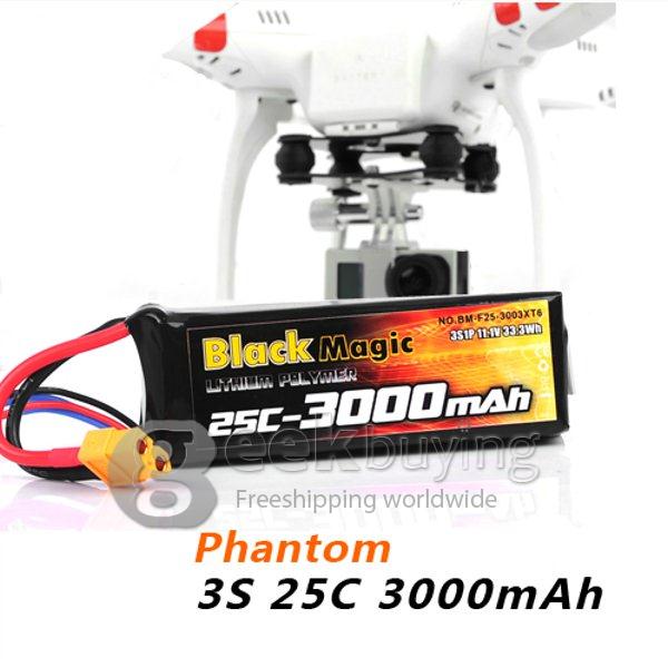 BlackMagic 3000mAh 11.1V Lithium Polymer Battery For DJI PHANTOM CX-20 Quanum Nova
