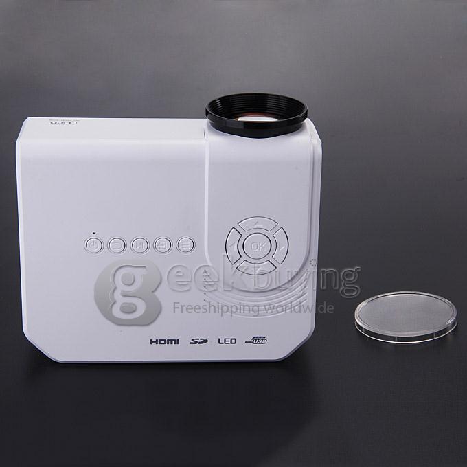 LED-M1 LCD TFT Multilanguage Projector 150Lm 480*320 16.7M With HDMI SD CARD USB VGA - White