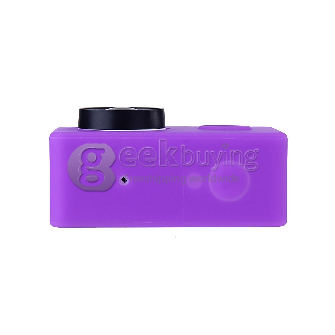 Silicone Protective Dirt-proof Soft Rubber Case Cover Skin for Xiaomi Yi Xiaoyi Action Sport Camera - Purple