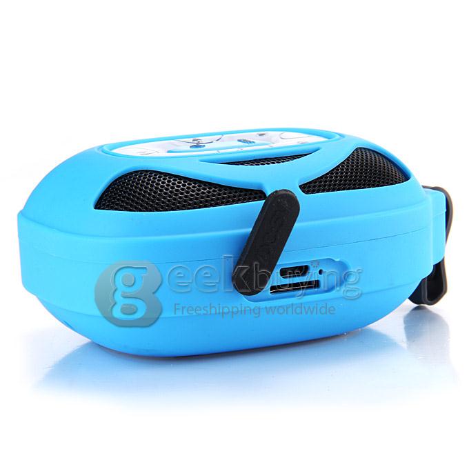 New 2693 Wireless Microphone Portable Phone Solar Bluetooth 2.1+EDR 2.4GHZ Speaker Support TF Card Handsfree - Blue
