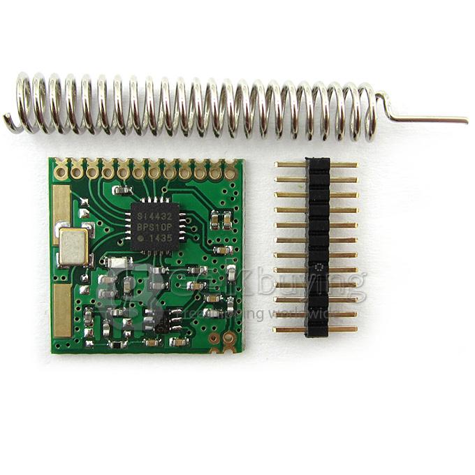Arduino Si4432 433MHz Wireless RF Transceiver Module Low Power Consumption With Antenna Compatible With RPi