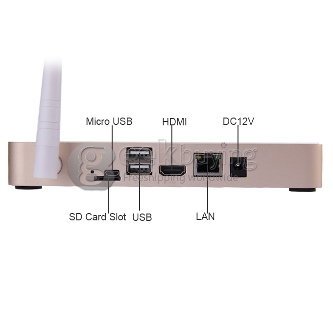 Bundle PIPO X7s X7 Dual Boot Intel Mini PC Windows 8.1 & Android 4.4 + Tronsmart TSM01 English Version Air Mouse - Golden