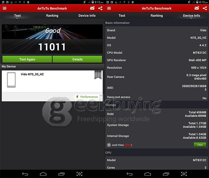 Vido N70 3G Phone Call 7