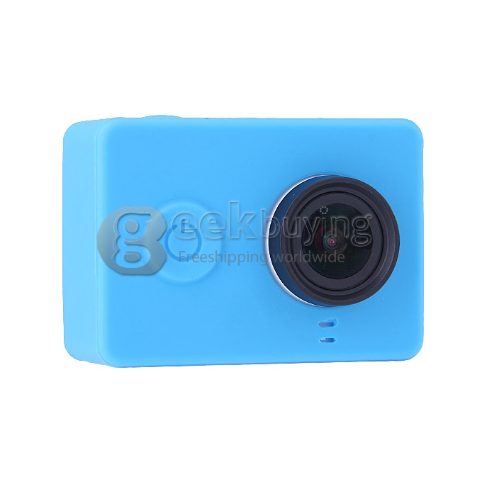 Silicone Protective Dirt-proof Soft Rubber Case Cover Skin for Xiaomi Yi Xiaoyi Action Sport Camera - Blue
