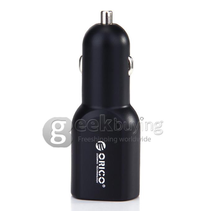 ORICO UCA-2U 2 Port 5V2.4A*1/5V1.5A*1 Mini USB Car Charger for Ipad/Iphone with CE/FCC/3C/ROHS - Black