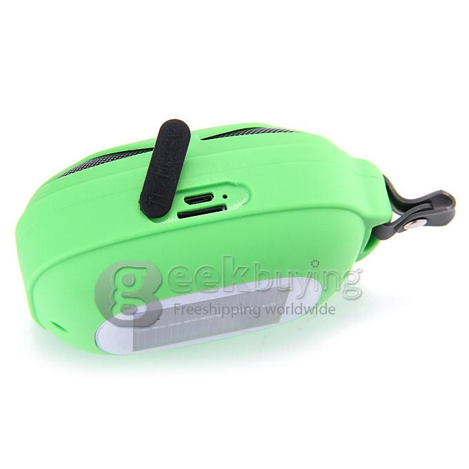 New 2693 Wireless Microphone Portable Phone Solar Bluetooth 2.1+EDR 2.4GHZ Speaker Support TF Card Handsfree - Green